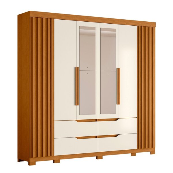 Guarda-roupa 06 Portas E 04 Gavetas Com Espelhos Doble Casal - Imagem 4