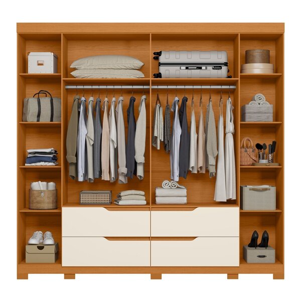 Guarda-roupa 06 Portas E 04 Gavetas Com Espelhos Doble Casal - Imagem 5