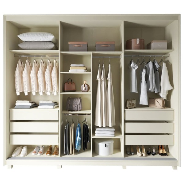 Guarda Roupa 100% Mdf Platinum Led 3 Portas Reflecta Off White - Gelius - Imagem 3