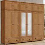 Guarda Roupa 12p 3g Espelho Madeira Maciça 261 Cm 9134 Milani Store - Imagem 4