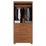 Guarda-roupa 2 Portas 4 Gavetas Ilhéus Espresso Móveis Cinamomo - Imagem 5