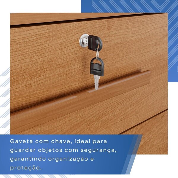 Guarda-roupa 2 Portas 4 Gavetas Ilhéus Espresso Móveis Cinamomo - Imagem 9