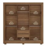 Guarda-roupa 3 Portas Correr 2 Gavetas Maringá Jatoba - Imagem 2