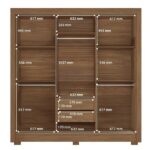 Guarda-roupa 3 Portas Correr 2 Gavetas Maringá Jatoba - Imagem 3