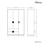 Guarda-roupa 3 Portas E 2 Gavetas Ipê Cinamomo/sálvia - Imagem 4