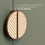 Guarda-roupa 3 Portas E 2 Gavetas Ipê Cinamomo/sálvia - Imagem 9