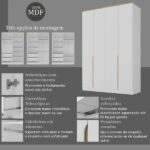 Guarda Roupa 4 Portas 2 Gavetas Logan Branco/olmo Italiano - Imagem 3