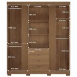 Guarda-roupa 4 Portas 4 Gavetas Com Espelho E Pés Mdp Aurora Jatoba - Imagem 4