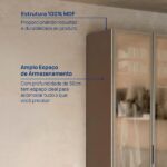 Guarda-roupa 6 Portas Reflecta 100% Mdf Orion Cabecasa Madeiraoriginals Mocha - Imagem 5