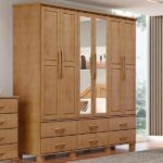 Guarda Roupa 6p 6g Espelho Madeira Maciça 248 Cm 2254 Milani Store - Imagem 2