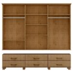 Guarda Roupa 6p 6g Espelho Madeira Maciça 248 Cm 2254 Milani Store - Imagem 5