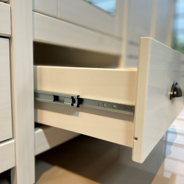 Guarda-roupa Bipartido 10 Portas 3 Gavetas Topázio 100% Madeira Maciça Branco /freijó - Imagem 6