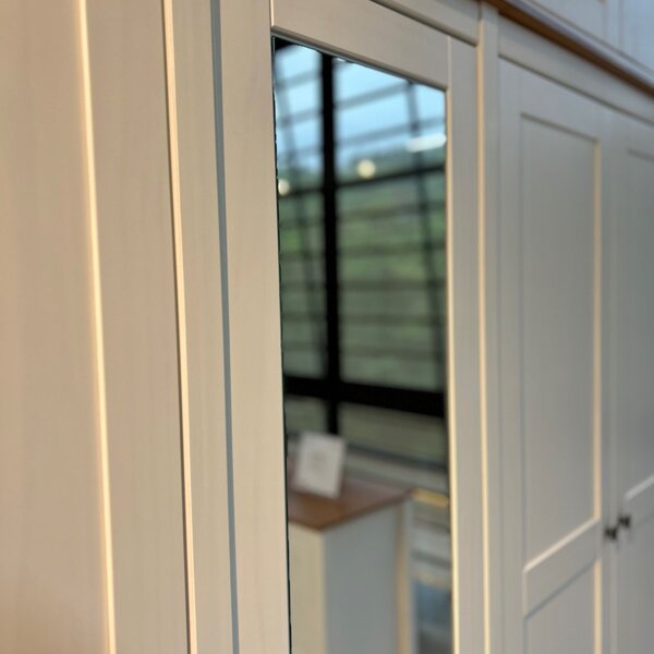 Guarda-roupa Bipartido 10 Portas 3 Gavetas Topázio 100% Madeira Maciça Branco /freijó - Imagem 7