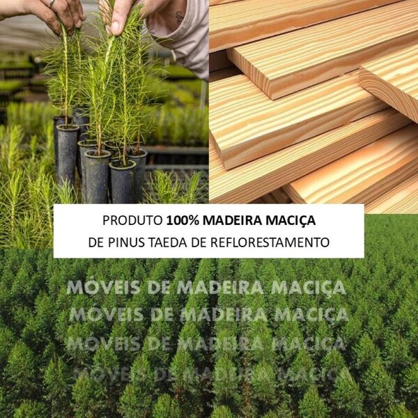 Guarda-roupa Bipartido 6 Portas 6 Gavetas 100% Madeira Maciça Linha Ouro Freijó - Imagem 6