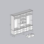 Guarda-roupa Bipartido 6 Portas 6 Gavetas 100% Madeira Maciça Linha Ouro Freijó - Imagem 9