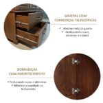 Guarda-roupa Bipartido 6 Portas 6 Gavetas 100% Madeira Maciça Linha Ouro Café - Imagem 5