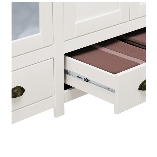 Guarda-roupa Casal 10 Portas 3 Gavetas Topázio Branco/freijó Madeira Pinus - Finestra - Imagem 6