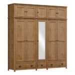 Guarda-roupa Casal 10 Portas 3 Gavetas Topázio Freijó Madeira Pinus - Finestra - Imagem 5