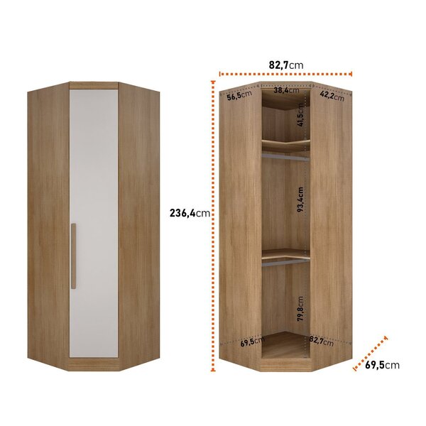 Guarda-roupa Casal 12 Portas 7 Peças Modulado Cairo Cumaru/fendi - Imagem 5