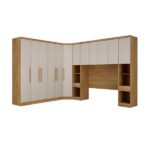 Guarda-roupa Casal 12 Portas 7 Peças Modulado Cairo Cumaru/fendi