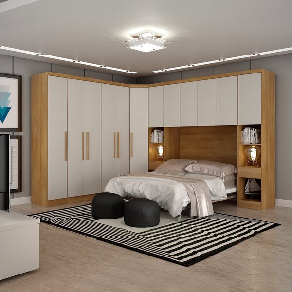 Guarda-roupa Casal 12 Portas 7 Peças Modulado Cairo Cumaru/fendi - Imagem 10