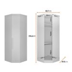 Guarda-roupa Casal 12 Portas 7 Peças Modulado Cairo Neve - Imagem 5