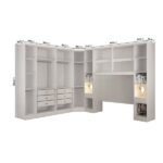 Guarda-roupa Casal 12 Portas 7 Peças Modulado Cairo Neve - Imagem 6