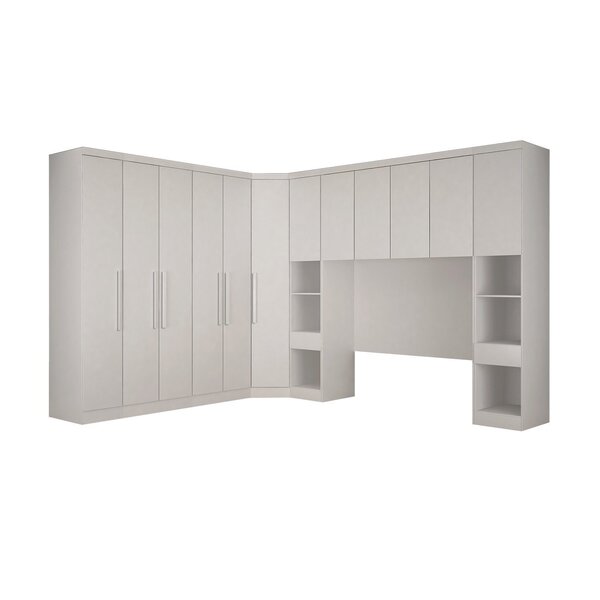 Guarda-roupa Casal 12 Portas 7 Peças Modulado Cairo Neve - Imagem 7