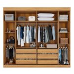 Guarda Roupa Casal 2 Portas 6 Gavetas Trancoso Cinamomo/off White - Imagem 3