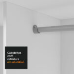 Guarda-roupa Casal 3 Portas De Correr Com Espelho Branco Flórida Madesa - Imagem 7