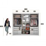 Guarda Roupa Casal 6 Portas 8 Gavetas - Himalaia Ripado-branco - Móveis Novo Horizonte - Imagem 2