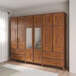 Guarda-roupa Casal Com Espelho 12 Portas 4 Gavetas Rio Branco Premium Yescasa Ypê