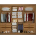 Guarda Roupa Casal Com Espelho 3 Portas 6 Gavetas - Los Angeles Ripado-cinamomo - Móveis D'doro - Imagem 3