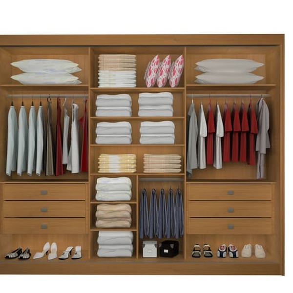 Guarda Roupa Casal Com Espelho 3 Portas 6 Gavetas - Los Angeles Ripado-cinamomo - Móveis D'doro - Imagem 3