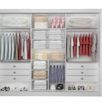 Guarda Roupa Casal Com Espelho 3 Portas 6 Gavetas - Los Angeles Ripado-branco - Móveis D'doro - Imagem 2