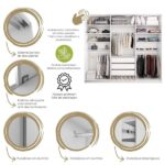 Guarda Roupa Casal Com Espelho 3 Portas Em Bp Belluno Bege - Imagem 2