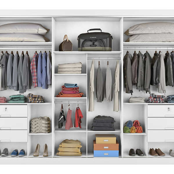 Guarda Roupa Casal Com Espelho Costas 3mm - Toronto-branco Acetinado - Móveis Europa - Imagem 4