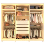 Guarda Roupa Casal Com Vidro Reflecta Led 6 Portas Com Pés Em Mdf Absolut New Gelius - Imagem 6