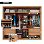 Guarda-roupa Casal Cristal 6 Portas Reflecta 4 Gavetas Buriti/fendi - Caemmun - Imagem 2