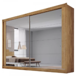 Guarda Roupa Casal Espelhado 2 Portas 4 Gavetas - Creta-amêndoa - Móveis Europa - Imagem 3