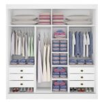 Guarda Roupa Casal Espelhado 2 Portas 6 Gavetas - Las Vegas-branco - Móveis D'doro - Imagem 2