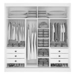 Guarda Roupa Casal Espelhado 2 Portas 6 Gavetas - Las Vegas-cinamomo - Móveis D'doro - Imagem 2