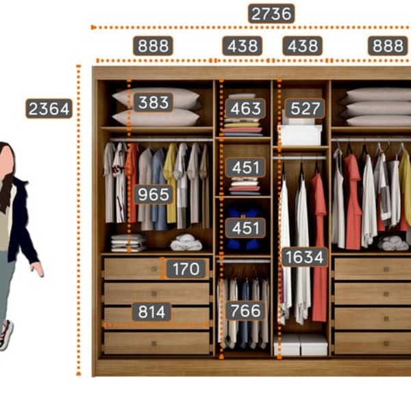 Guarda Roupa Casal Espelhado 8 Gavetas - Sollo-cumaru - Móveis Novo Horizonte - Imagem 4