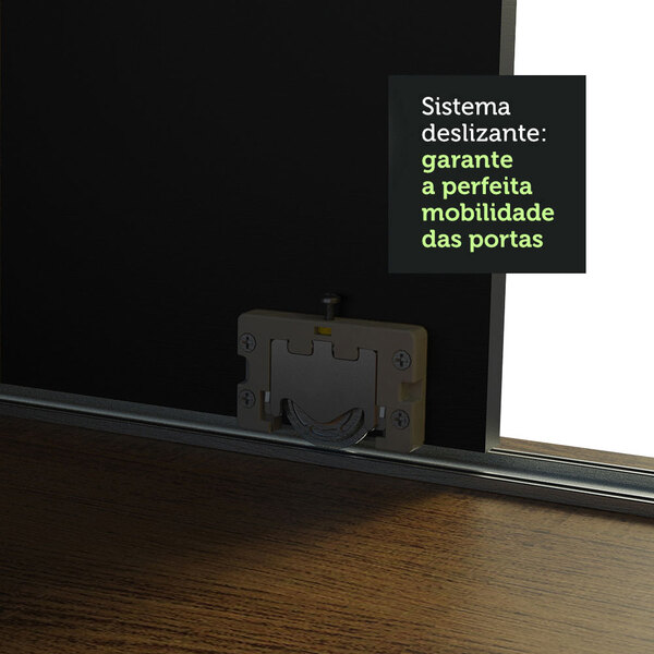 Guarda-roupa Casal Madesa Austin 4 Portas De Correr De Espelho 3 Gavetas - Imagem 7