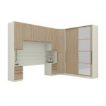 Guarda-roupa Casal Modulado Seletto 9 Portas 9 Gavetas Com Espelho Areia Hp/jequitibá - Henn - Imagem 2