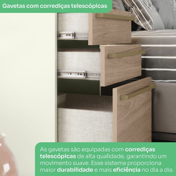 Guarda-roupa Casal Modulado Seletto 9 Portas 9 Gavetas Com Espelho Areia Hp/jequitibá - Henn - Imagem 5