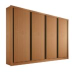 Guarda Roupa Casal Premium Liv 279,3cm 4 Portas 4 Gavetas Espresso Móveis Carvalho - Imagem 5