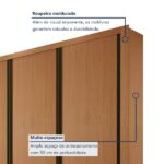 Guarda Roupa Casal Premium Liv 279,3cm 4 Portas 4 Gavetas Espresso Móveis Carvalho - Imagem 7