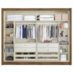 Guarda-roupa Casal Santorini 2 Portas 4 Gavetas Espelhado 100% Mdf Brauna/off White - Europa Móveis - Imagem 2