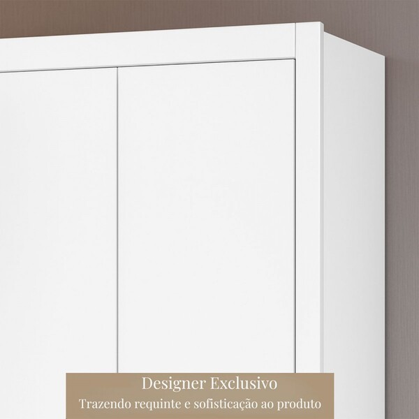 Guarda-roupa Casal Severo 6 Portas 6 Gavetas Branco - Panorama Móveis - Imagem 7